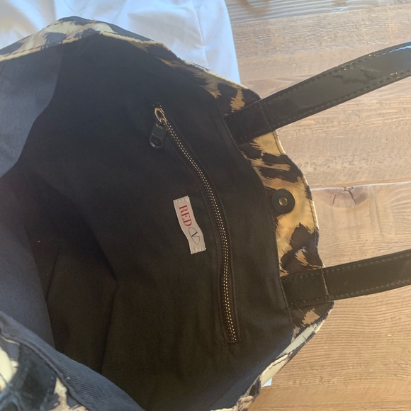 Red Valentino Leopard Print Tote - Picture 6 of 6